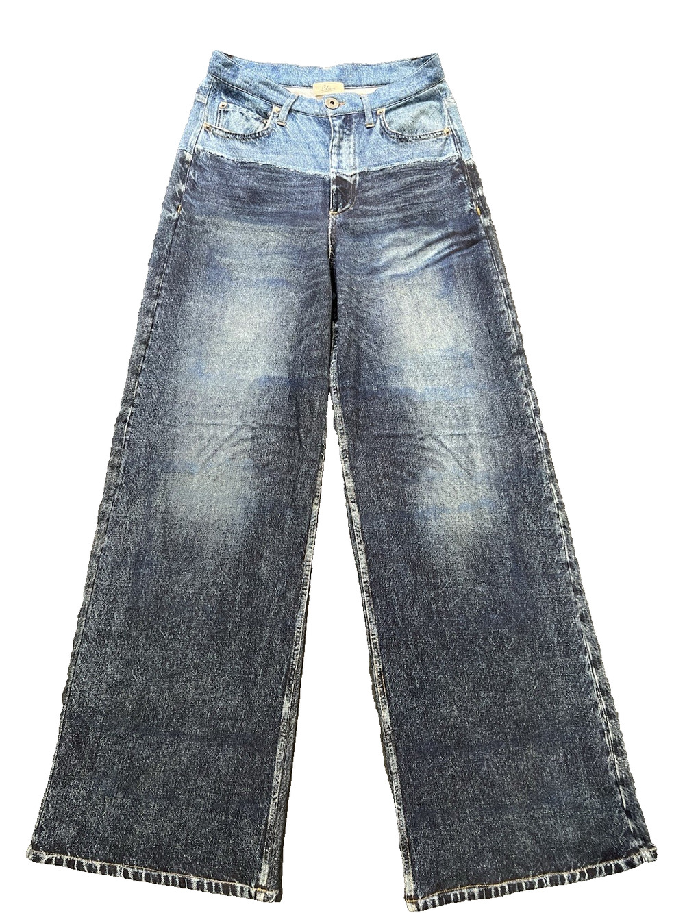 Elan Wide-Leg Sweatpant stretch Y2K preppy Jeans Blue S A010339